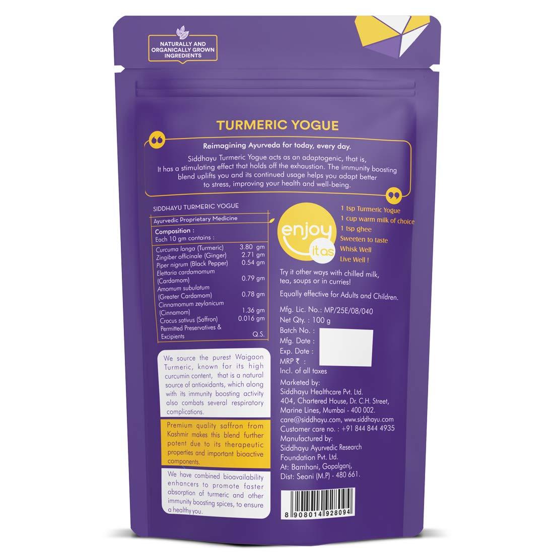 SIDDHAYU SIDDHAYU Chyawan Yogue Chyawanprash-900 Gm+Turmeric Yogue-100 Gm(From The House Of Baidyanath)-Enriched With Amla,Jaggery,Pure Cow Ghee,Flax,Sunflower Seeds&Raisins |Omni-Protection&Immunity Booster