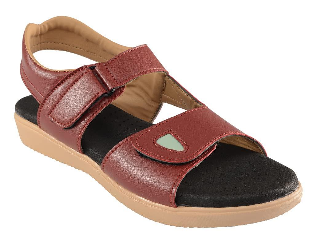 HEALTH FIT HEALTH FIT Extra Soft Ortho Care Diabetic & Orthopedic Sandal/Doctor Sandal Footwear with Arch Support - Women-6