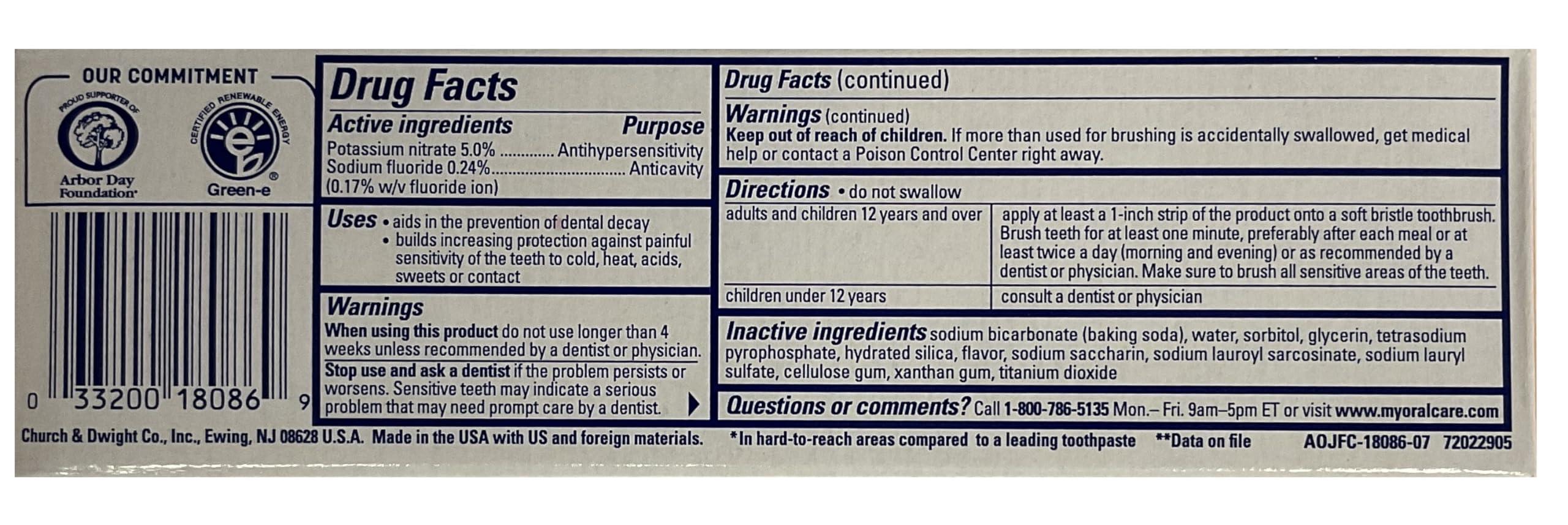 Arm & Hammer Arm & Hammer Sensitive Multiprotection Toothpaste with Orajel, 4.5 Ounce