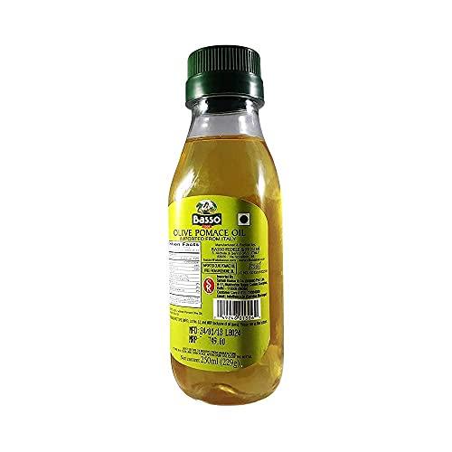 Basso 1904 Basso Pomace Olive Oil 250 ml Pack of 2 Packed in Italy,Olive Oil for All Types of Indian Cooking Including deep Frying, Roasting | Rich in Taste | Premium & Light | Healthy Oil Choice