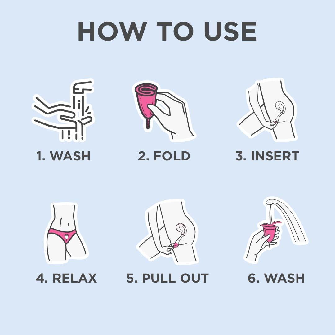 PEESAFE Pee Safe Menstrual Cup Medium + Large | Odour & Rash Free | Leakage Proof | Infection Free | Made With Medical Grade Silicone | Reusable Cups