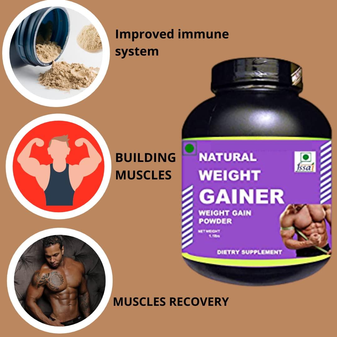 Generic Natural Weight Gainer Powder | High Protein High Calorie [Lean Weight Gainer Supplement] - Vanilla flavour -Pack of 1 powder