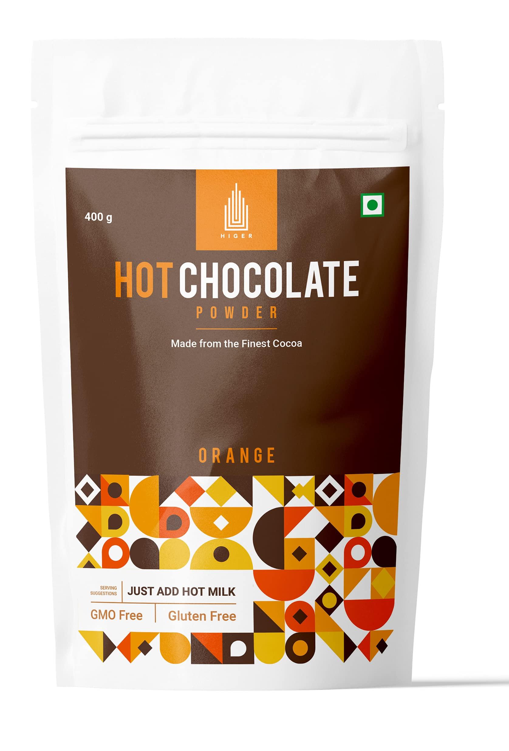 HIGER HOT CHOCOLATE POWDER HIGER HOT CHOCOLATE ORANGE 400g POWDER