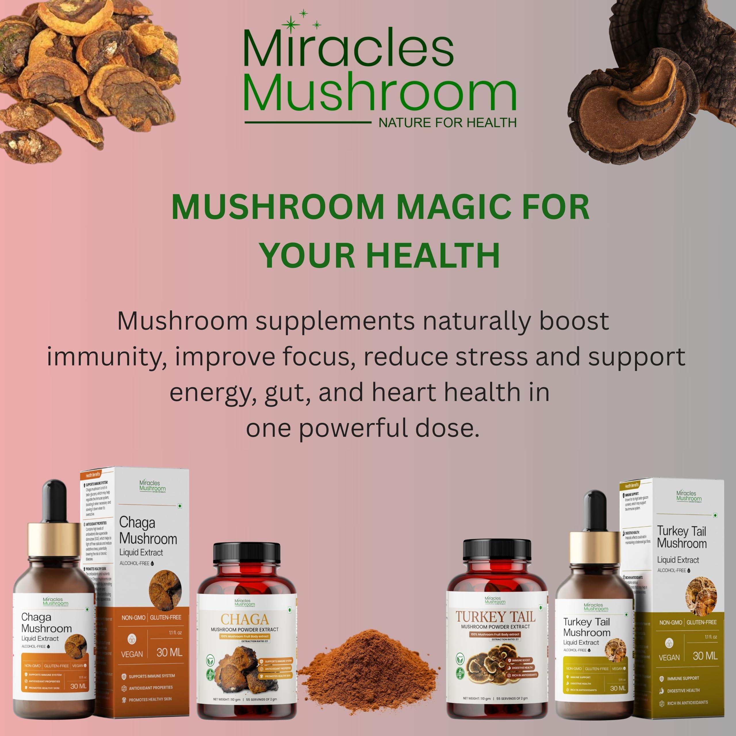 Miracles Mushroom Miracles Mushroom Meshima Mushroom Extract Powder,Immune Support, Anti-Inflammatory & Antioxidant, Strength 2:1, 55 Servings (110 gm)