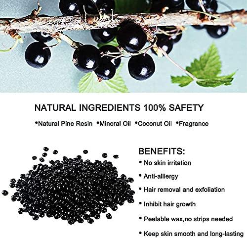 Yorten Yorten Wax Beans for Painless Hair Removal Wax For Men And Women Brazilian Waxing for Face Eyebrow Back Chest Bikini Areas, Upper Lips Legs 10pcs Wax Spatulas (Beans100g pac)(4)