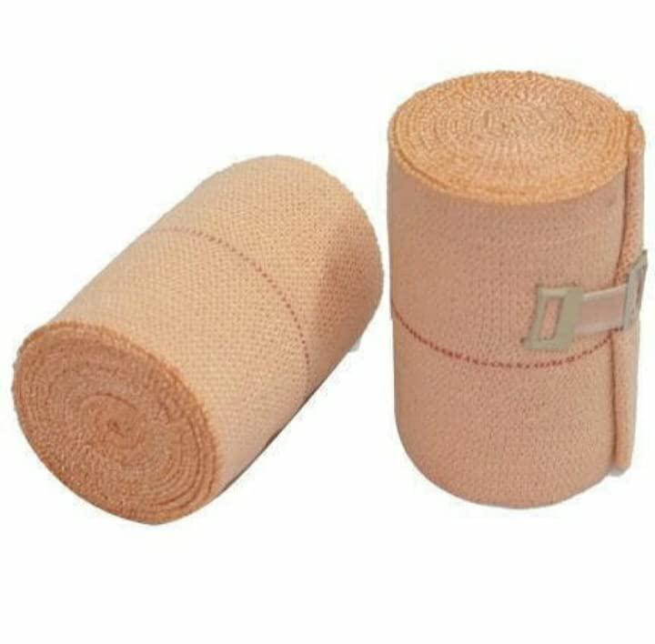 Generic A Z COLLECTION Crepe bandage 2.5 inch chodi\"Garam Patti\" for Pain Relief Generic Cotton Elastic Crepe Roll for Pain Relieve Helps Relieving Joint Pain & Muscle Strain (2.5 INCH 4 METER PACK OF 2)