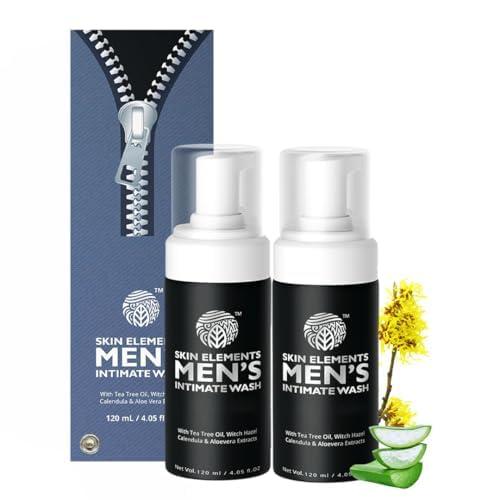Skin Elements Skin Elements Intimate Wash for Men with Tea Tree Oil (Combo) | pH Balanced Foaming Hygiene Wash | Prevents Itching, Irritation & Bad Odor | 120 ml | Pack of 2|