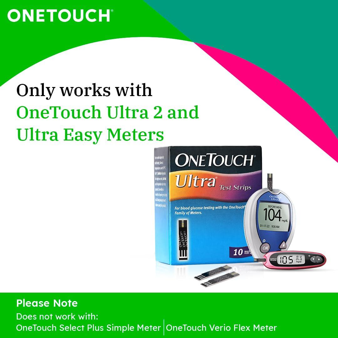 OneTouch OneTouch Ultra Test Strips | Pack of 50 Strips | Blood Sugar Test Machine Testing Strips | Global Iconic Brand | For use with OneTouch Ultra 2 Glucometer & OneTouch Ultra Easy Glucometer