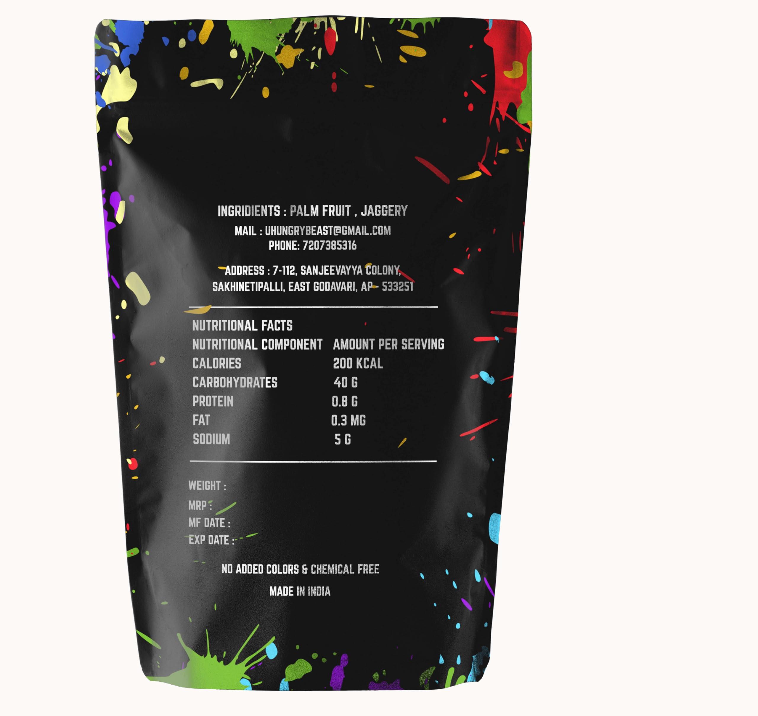 HUNGRY BEAST Healthy & Fresh Palm Jelly | Palmyra |Toddy | Thati Thandra | Thaati chapa | - 500 Grams (Pack of 2)