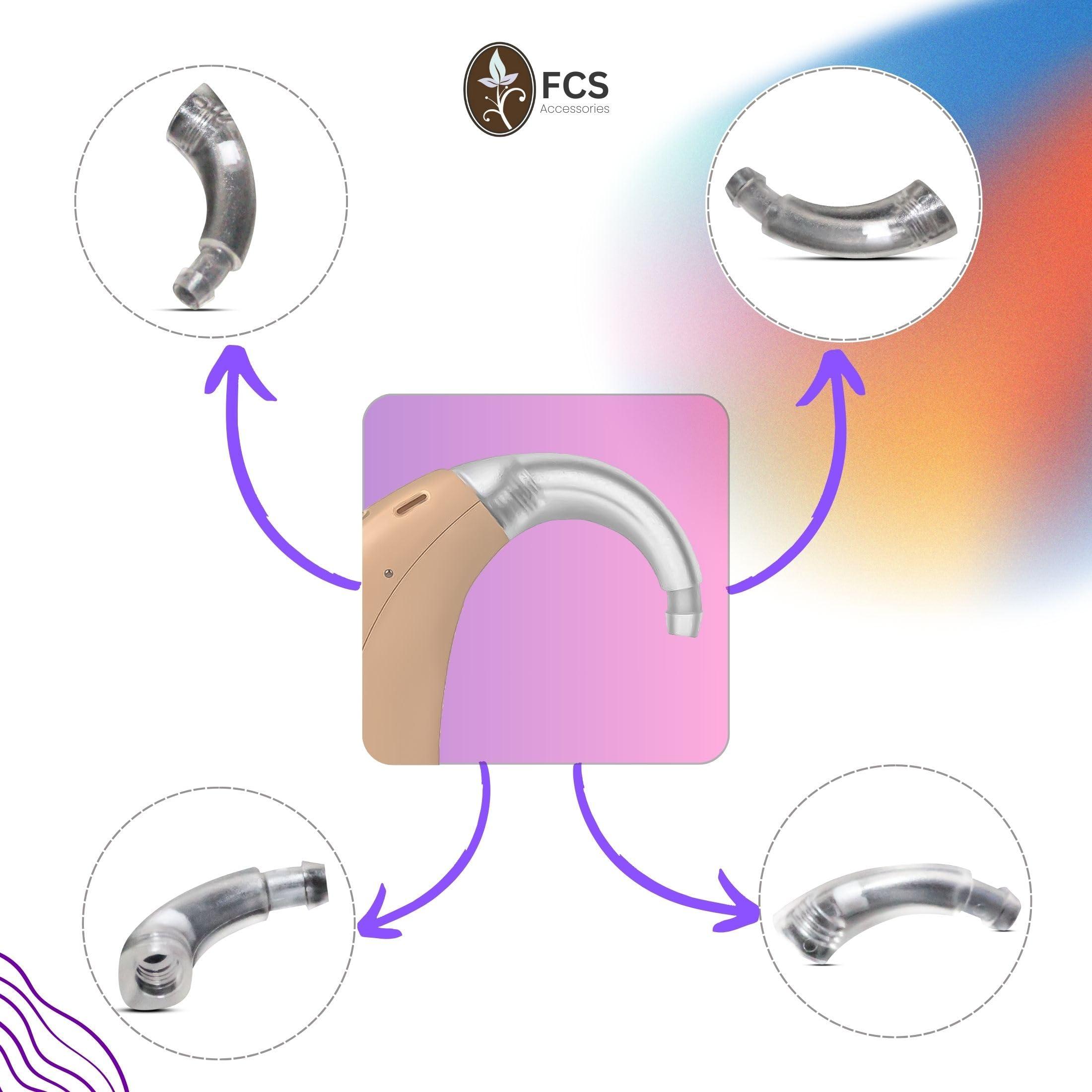 FCS FCS Hearing Devices Ear Hook Compatible for Phonak Naida Q30 UP|Replacement Accessories | Hearing Devices | Easy Install | Durable ABS | Anti-Howling Ear Hook