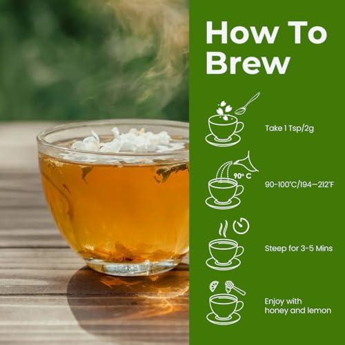 BLUE TEA BLUE TEA - Jasmine Tea - 30gm - 50 Cups | FOR SLIMMING BODY & STRESS RELIEF | Non-Bitter - Farm Fresh - Caffeine Free - Herbal Tea - Flower Based - Anti-Oxidants | Pet Jar Packaging