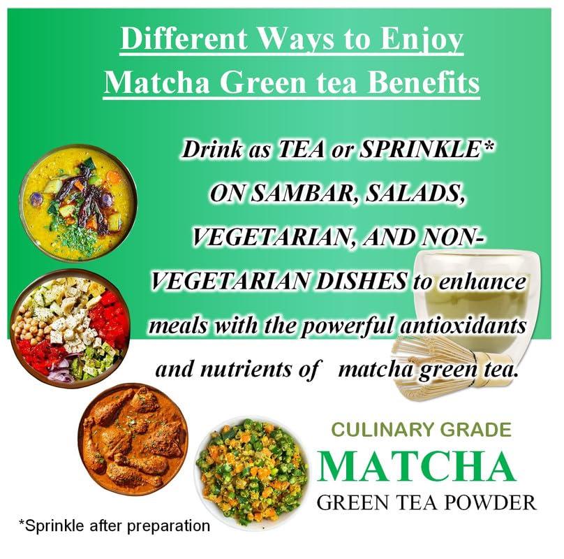 Dophie Dophie Matcha Green Tea Powder with Amla Powder 100g [PACK-3] Culinary Grade - Powerful antioxidants and benefits from Amla and Matcha green tea Powder.