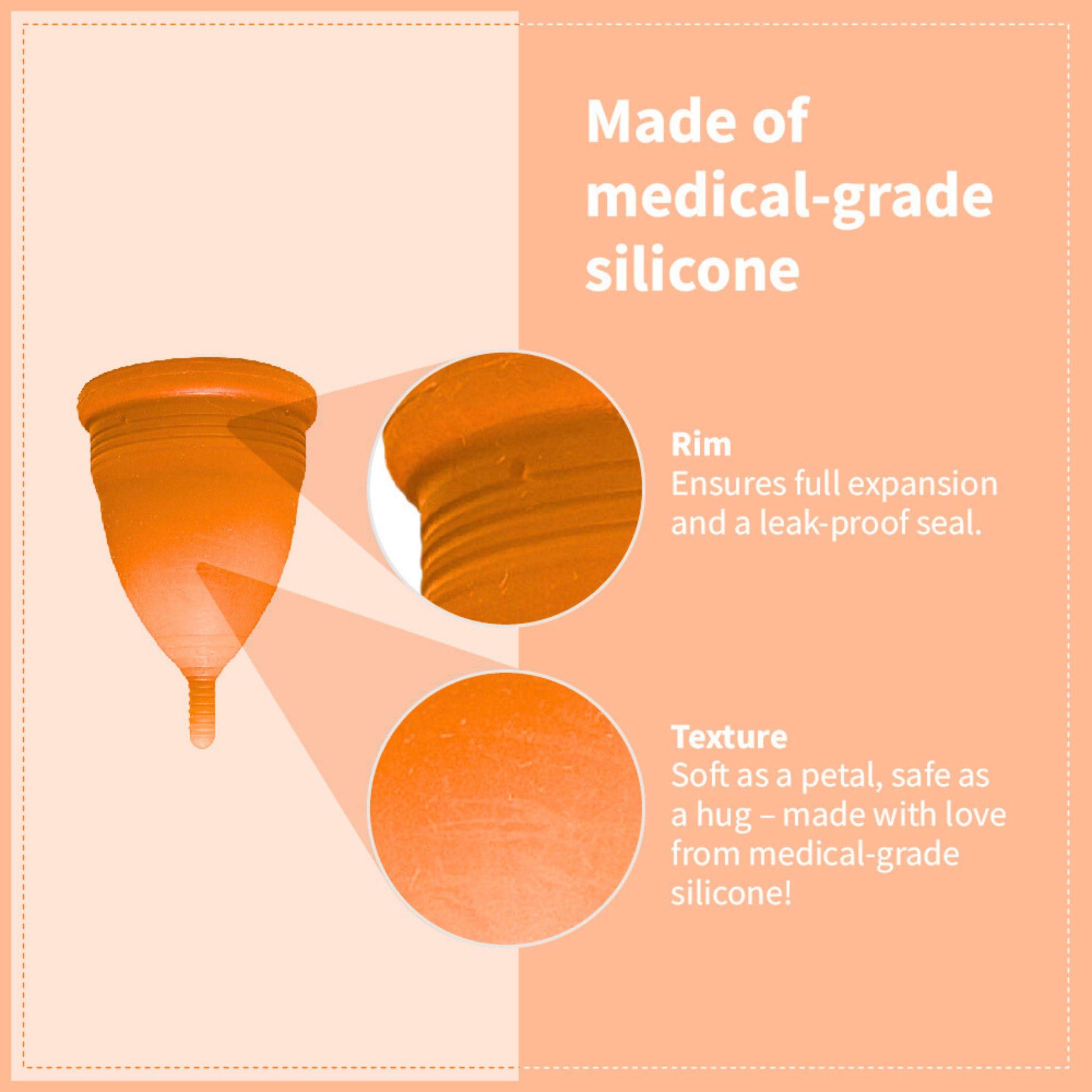 icare iCare Reusable Menstrual Cup for Women with Pouch, odour and Rash Free, No Leakage, Protection up to 12 Hours (Small, Transparent)