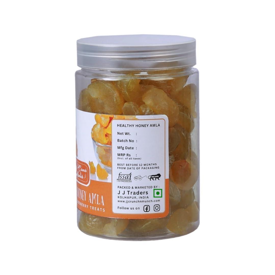 J J crunch N munch J J crunch N munch Honey Amla Candy Purely Honey Processed Sugar-free Dry Amla Candy Best For Eyes, Hairs Low-Calorie Dry Fruit Snack And 100% Natural Honey Sweetened Snack(Pack of 250 Gm)