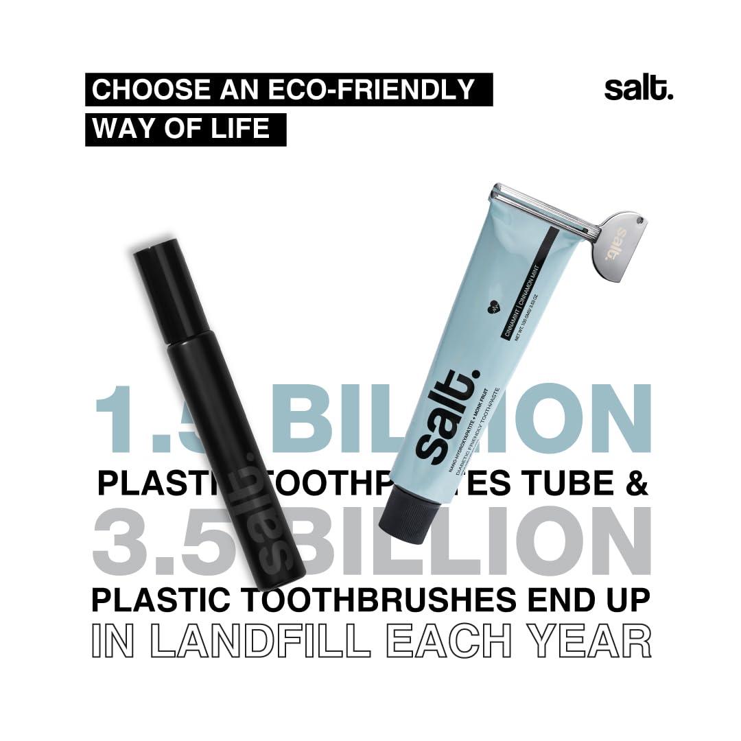 Salt Salt Oral Care Cinnamint Diabetic-Friendly Toothpaste 100g + Amalfi Travel Size Mouth Spray 10ml - Natural Fresh Breath & Oral Hygiene Set