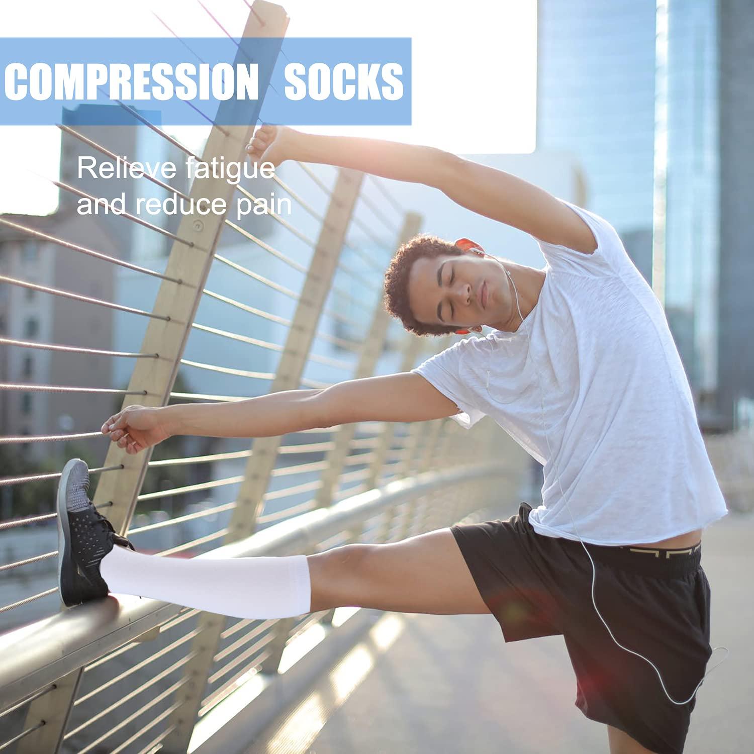 Aoliks Aoliks Compression Socks for Women & Men 4 Pairs,Knee High Support Socks for Nurses Flight Athletic