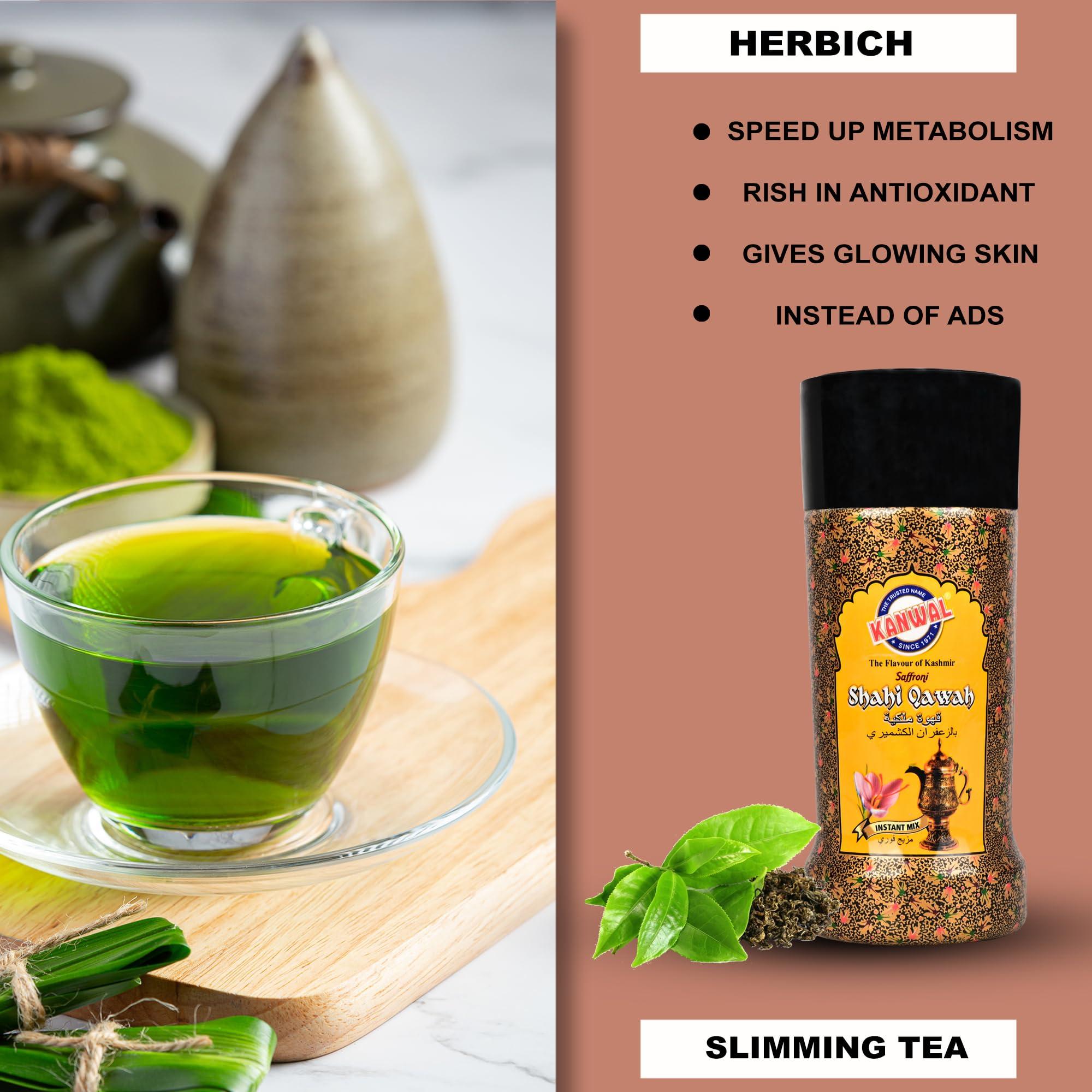 Kanwal Kanwal Shahi Qawah(Kahwa) Green Tea Powder,Pack Of 2(300Gmx2) Combo