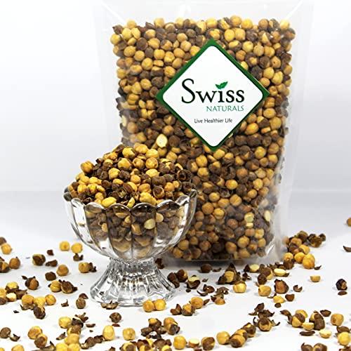 Swiss Naturals Swiss Naturals Roasted Salted Chana Whole | Bhuna Chana With Skin | Desi Chickpeas Snacks | Bengal Gram Organic, 900g