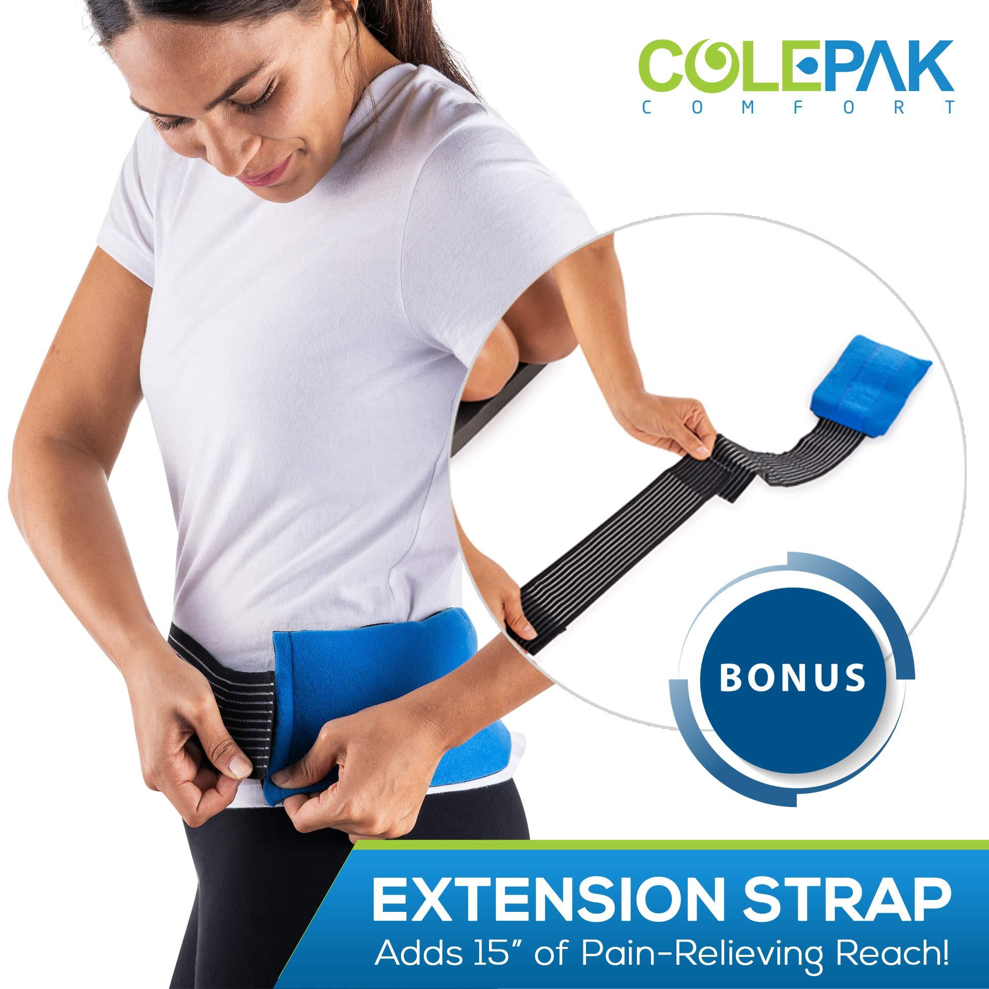 ColePak Comfort ColePak Comfort Ice Packs for Injuries - 2 Reusable Hot Cold Gel Pack & 1 Wrap Pouch - Adjustable Velcro Straps