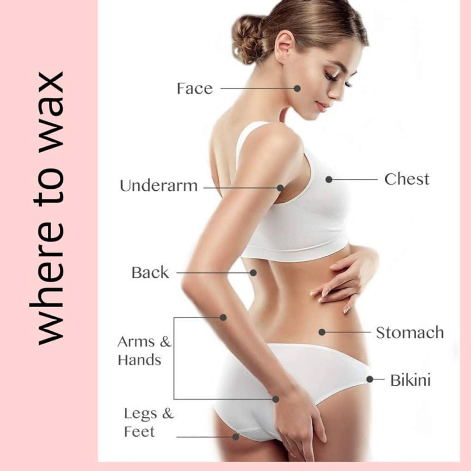 Hanes Hanes Women Organics Herbal Wax Powder For Hair Removal, 15 Min Instant Painless Natural Waxing Powder All Types Of Hair Skin Hands Legs Underarms Bikini(100 Gm, Red)