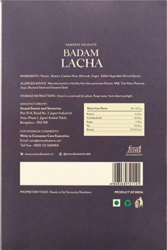 Anand Enterprises Anand Badam Lacha - Crunchy Fried Potato Strips with Almonds, Raisins and Cashew, 200g (Pack of 2)