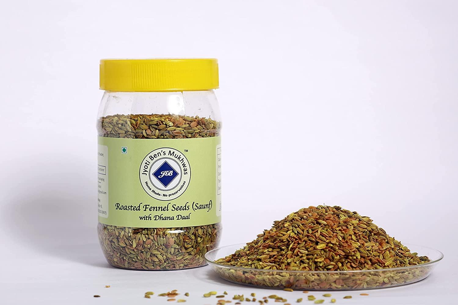 Generic Girnar Detox Green Tea (36 Tea Bags) + Jyoti Ben's Mukhwas Roasted Saunf With Dhana Daal 200g
