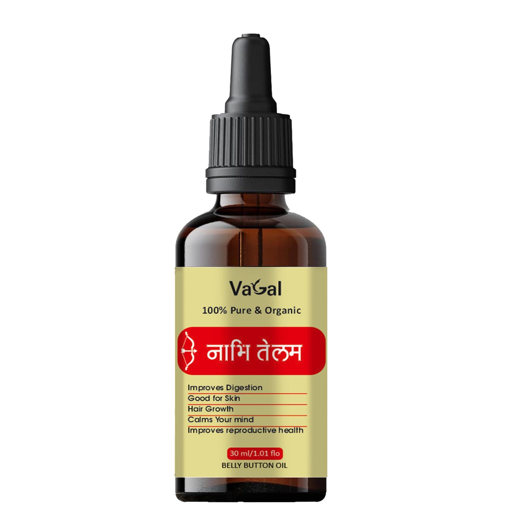 VAGAL Vagal Original Nabhi Tailam 30ml (Pack of 2) | Ayurvedic Multi Benefit Pure Nabhi Oil | Belly Button oil for Skin & Hair | Nabhi Oil ayurvedic for Health and Beauty | 2 x 30ml