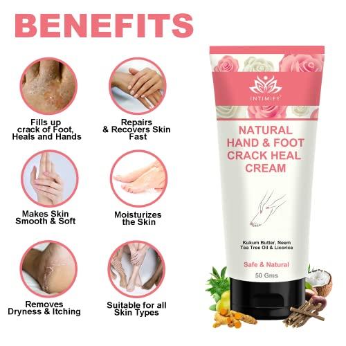 INTIMIFY INTIMIFY Foot Cream for Cracked Heels, Foot Cream For Dry Feet, Foot Crack Cream For Women & Men 50 gm (Pack of 1)