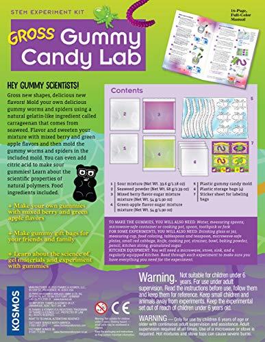 Thames & Kosmos Geek & Co. Science! Gross Gummy Candy Lab: Worms & Spiders Science Experiment Kit