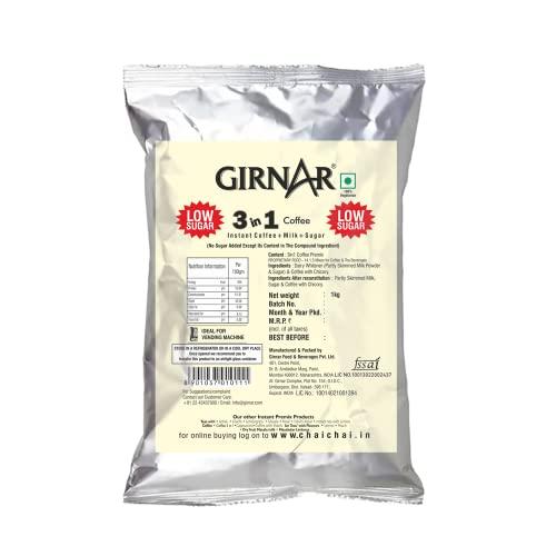 Girnar Girnar Instant Premix 3 in 1 Coffee (1kg Low Sugar Pack)