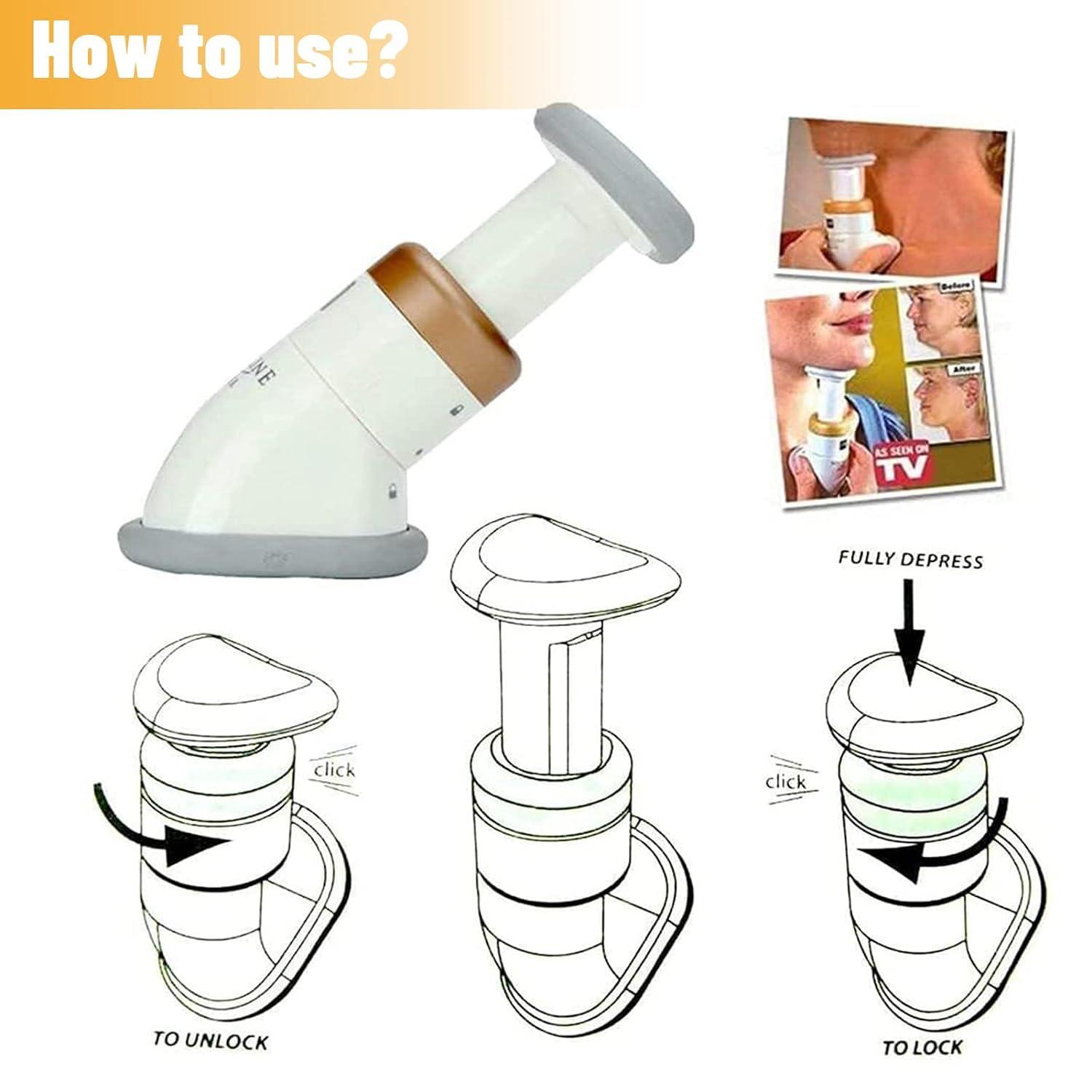 Aarna sales coporation Koroind Neckline Slimmer Anti-Aging Massage & Toning Equipment Double Chin Reducer, Face Lift Manual Massager Portable Neck Toner Genie Elite Neckline Slimmer Jawline Shaper for Men Women