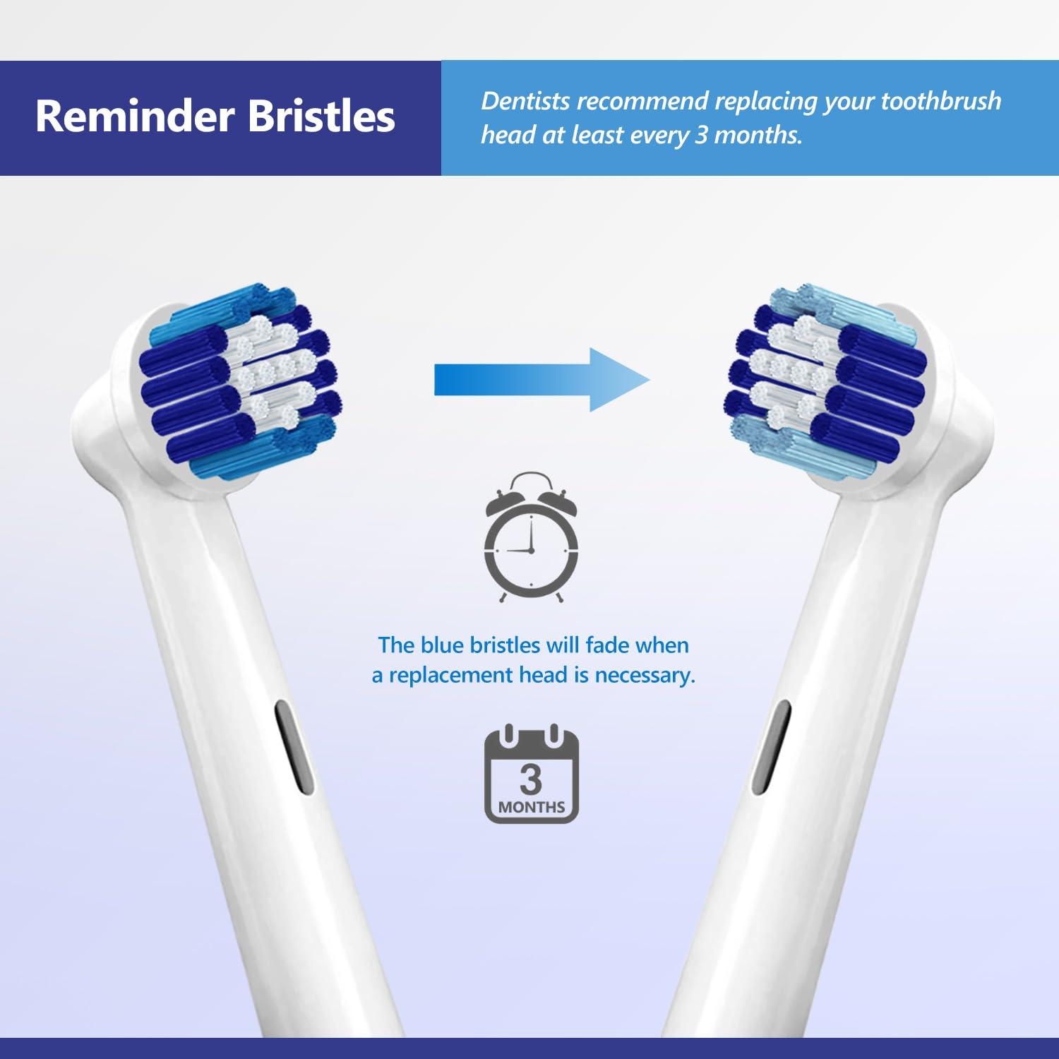 PEPECARE 8 Pack Replacement Toothbrush Heads Compatible with Braun Oral-B Professional Care 500 1000 2000 2500 3000 5000 Vitality Pro Smart Genius Toothbrushes