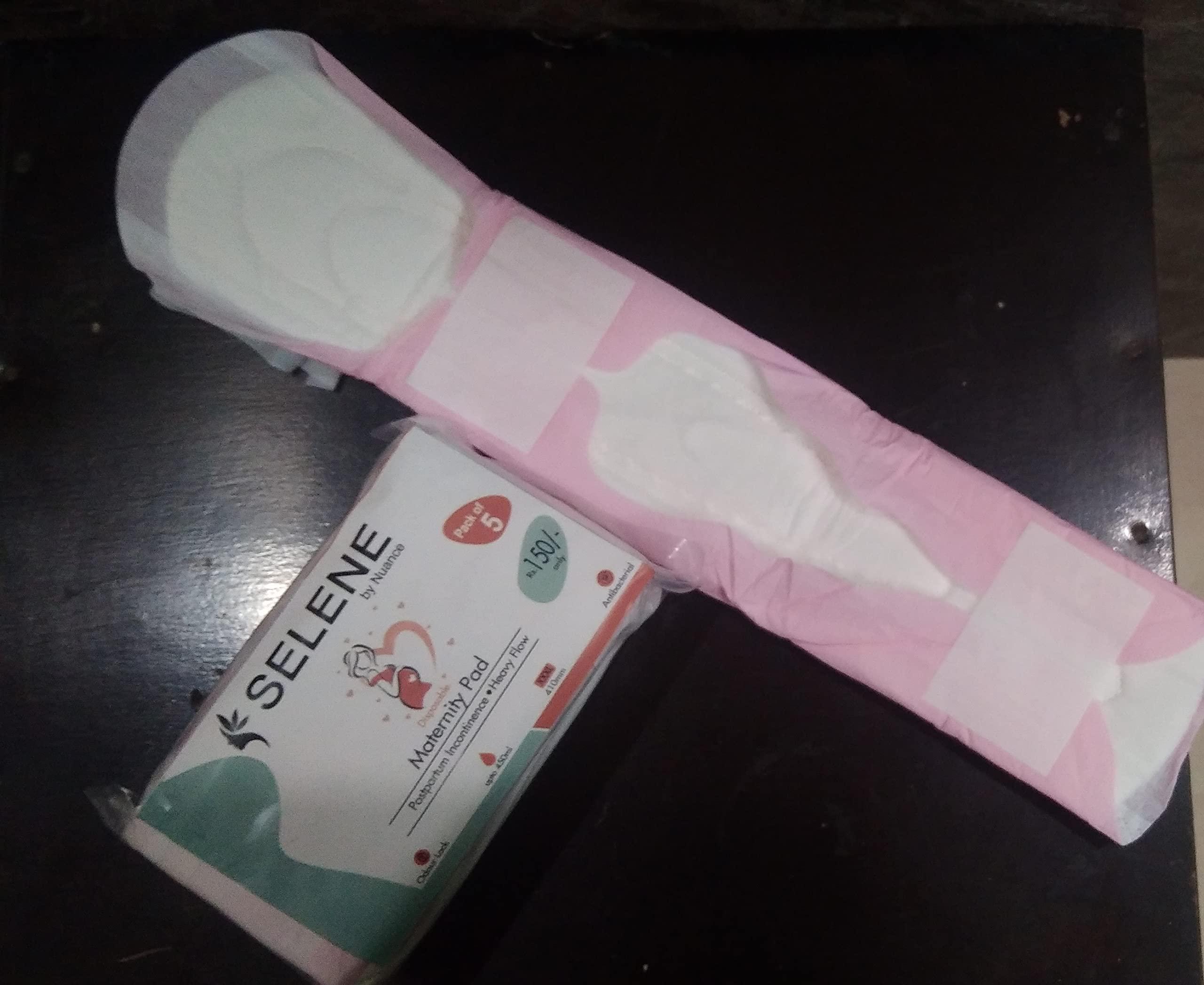 SELENE Quality Assured Maternity Pad| Pack of 5 Nos. ,XXXL MAXXI Maternity Pads|Rash Free Soft Cotton Touch|No Plastic Mix| Quality believed Pad for your most Happiest Maternity Time