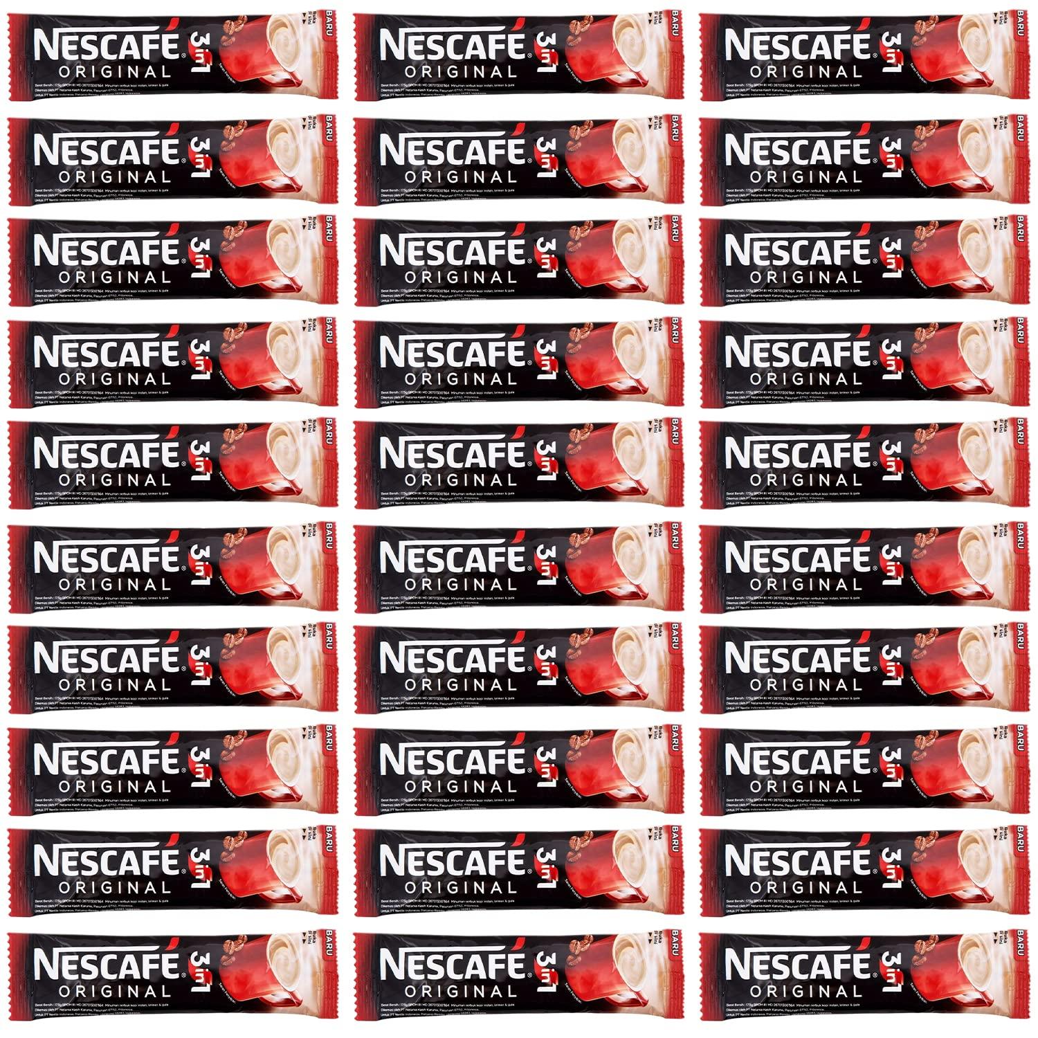 Nescafé NESCAFÉ 3 In 1 Original Soluble Ground Coffee Beverage,30 Sachets Bag