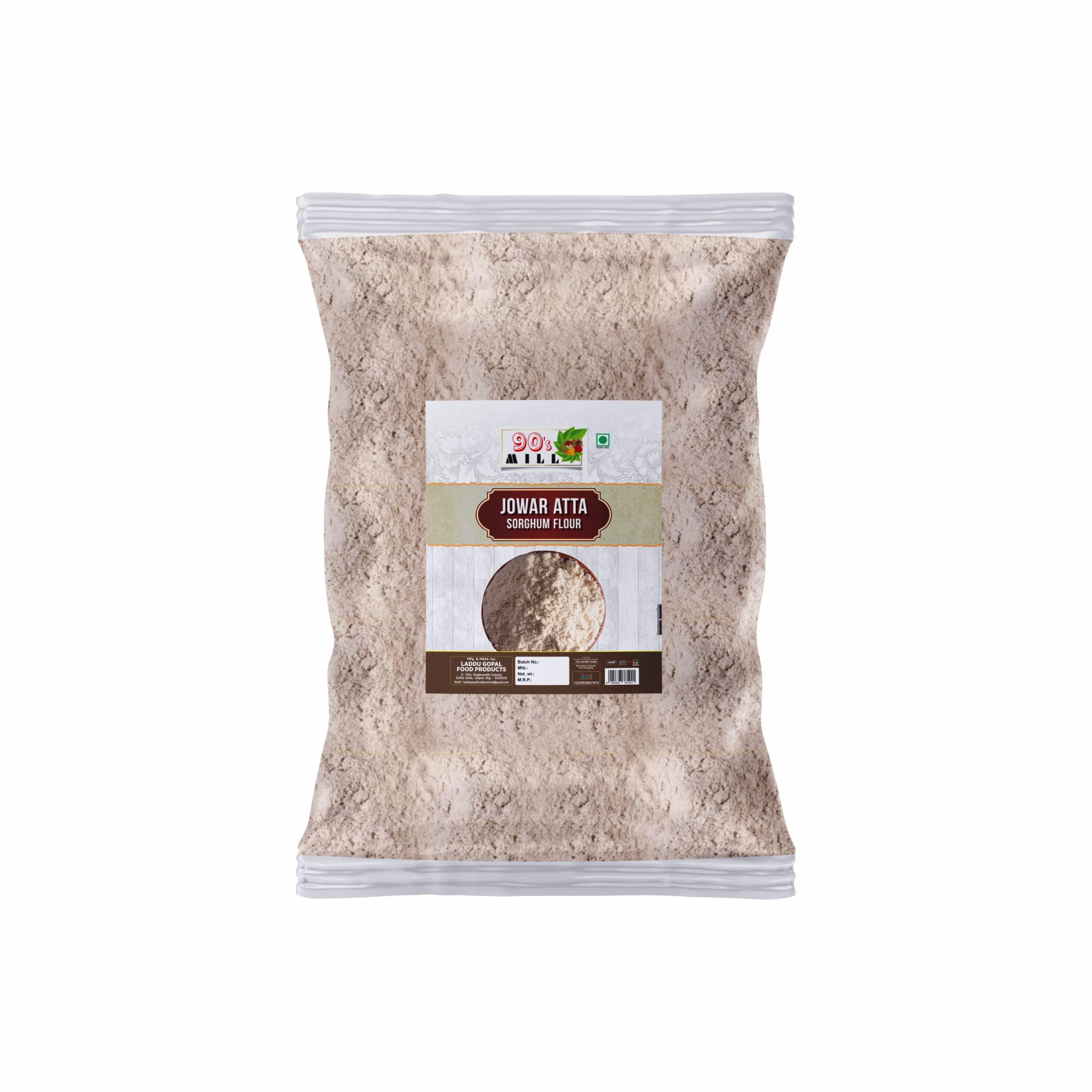90\'s MILL Ahemednagar Sorghum/Great Millet/Jowar/Durra Flour/Atta Rich In Vitamins and Minerals-3980g