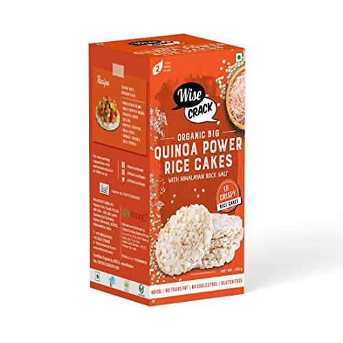 Wise Crack WiseCrack|Organic Rice Cakes -Quinoa Power|Gluten Free, No transfat, No Oil, No Cholestrol|125g|Pack of 1