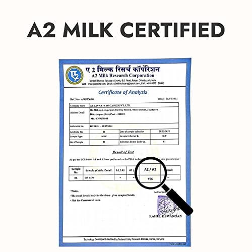 Kapiva Kapiva A2 Desi Cow Ghee 500ml | Bilona Method, Curd-Churned | Pure, Natural, Healthy | Grass-fed Cultured Ghee - Super Saver Pack of 2