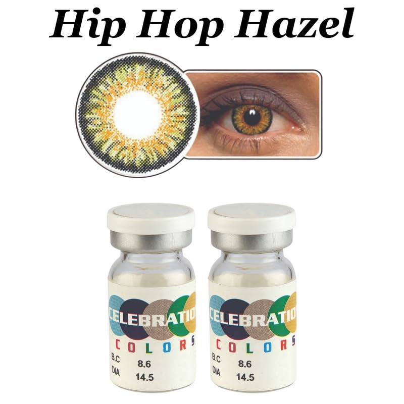 CELEBRATION COLORS CELEBRATION COLORS Yearly Color Contact Lenses 1 Pair, Color Honey Allure, Optical Power 7.5