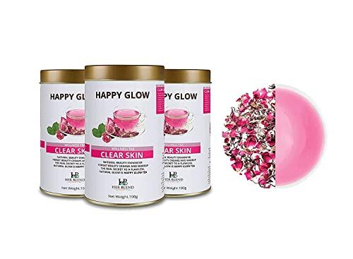 HerBlend Gourmet Tea HerBlend Glow Gourmet Tea/Gulab Chai Patti/Rose Tea for Glowing Skin and Acne (250 gram)