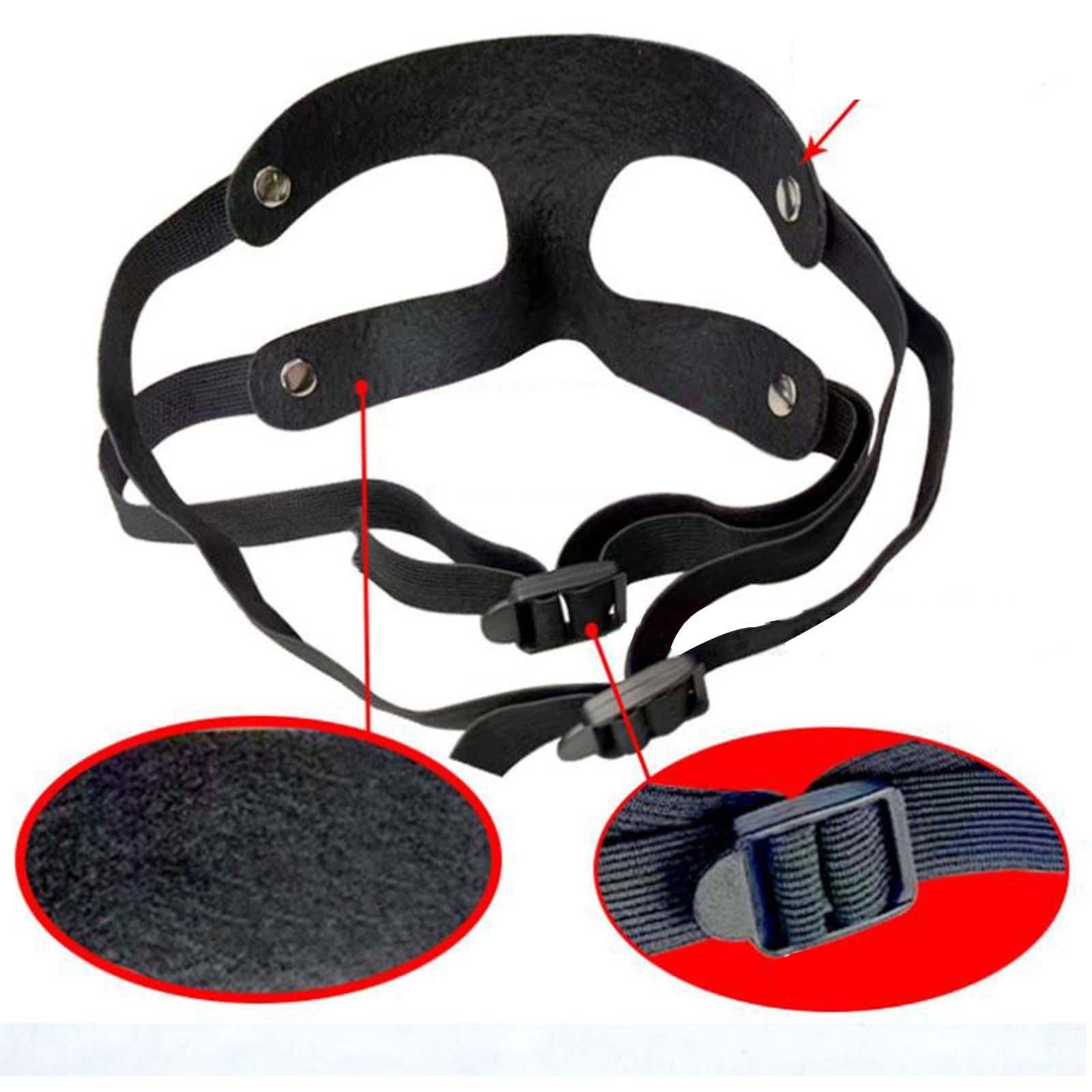 ATORSE ATORSE Basketball Mask Adult Men Women Nose Protector Football Mask Face Nose Guard Half Face 2 Buckles