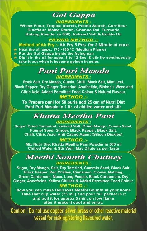 S.U.PRODUCTS (INDIA) PVT.LTD. NUTRI DIET| PANIPURI/PACK OF 2 / TOTAL 100 PURIES | GOLGAPPA |GOL GAPPA | PUCHKA | GUPCHUP | PANI PATASHE | PANI PURI | READY TO FRY | EACH KIT HAS 50 PCS. PURIES (PACK OF 2)