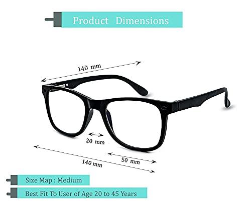 Hakki Dakki Hakki Dakki Eye Protection Blue Cut Computer Glasses Blue Light Blocking Glasses for Men Women with Anti Glare and Blue Ray Filter Eyeglasses Laptop & Digital screen blue cut lenses (zero power) Set1