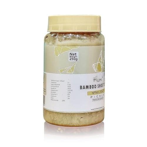 KUHI ENTERPRISE Kuhi's Bamboo Shoot (Raw) Pickle No Preservatives Spicy Pickle Homemade Tasty & Pure Natural Healthy Ingredients ( Pack of 2 x 250gms)
