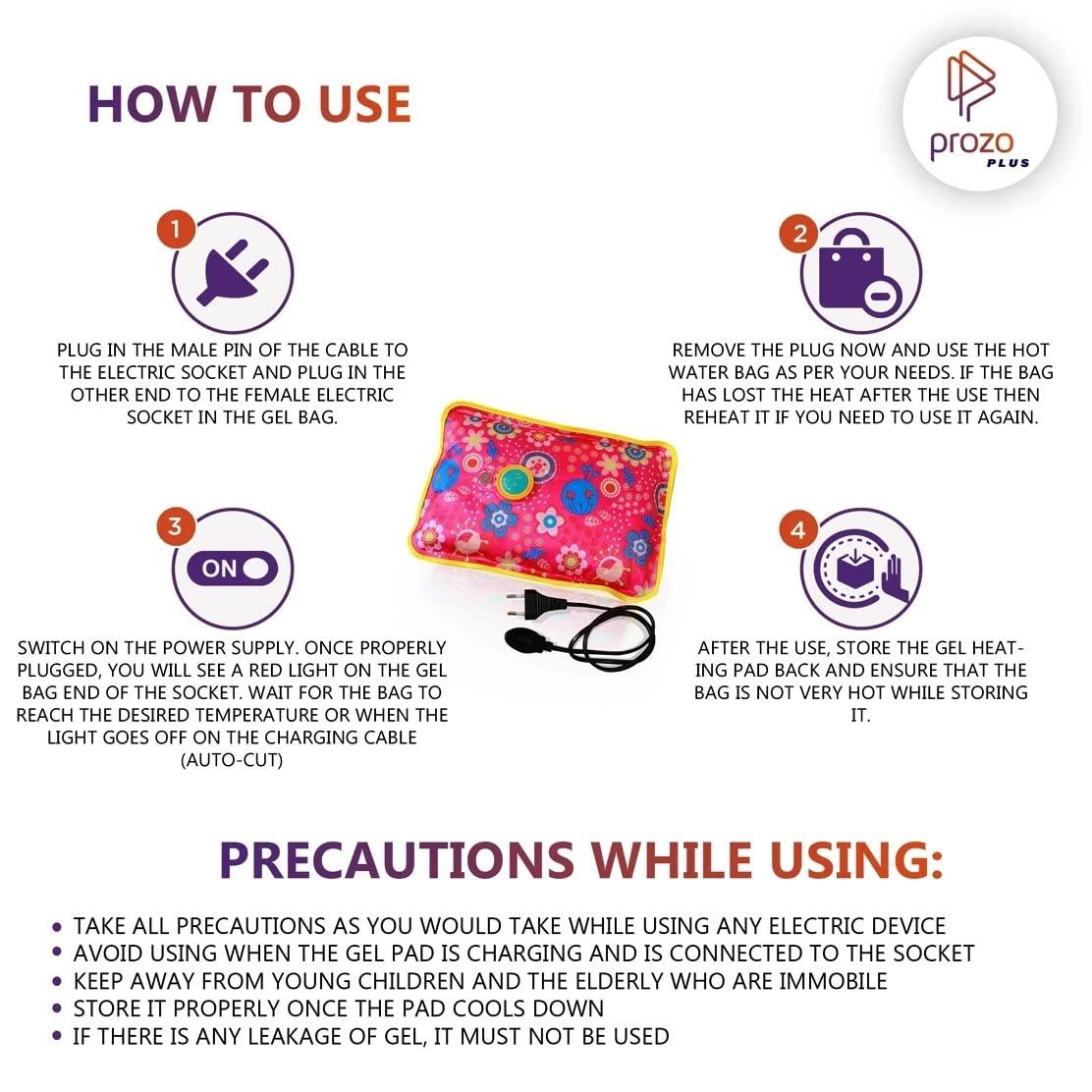 Kalu Baba Enterprises Hot Water Bottle Bag | Heating Bag Hot Water | Bags for Pain Relief | Heating Bag Electric | Heating Pad-Heat Pouch | Electric Hot Water Bag | Multi Colour (Pack of 5) (Pack of 5)