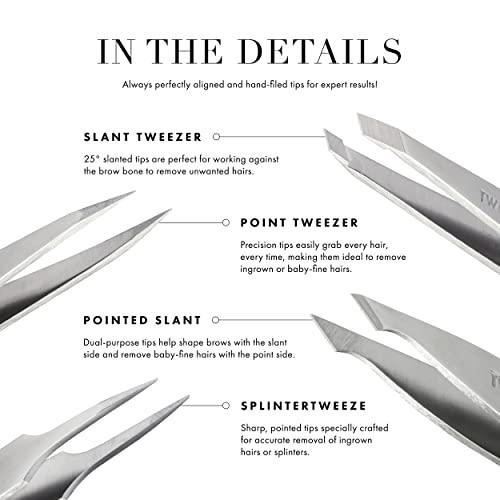 Tweezerman Tweezerman Stainless Steel Slant Tweezer, Signature Red