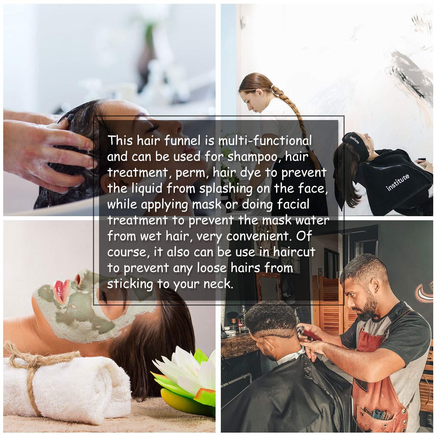 Blulu 3 Pieces Hair Funnel for Washing Hair Shampoo Funnel Hair Washing Funnel Rinse Shampoo Washing Tool for Upright Position Washing Elderly Home Use Salon