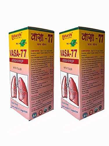 maharshi badri Vasa-77 Cough Syrup || ayurvedic cough syrup for quick relief from cough & congestion (net vol.400ml)(pack of 2)