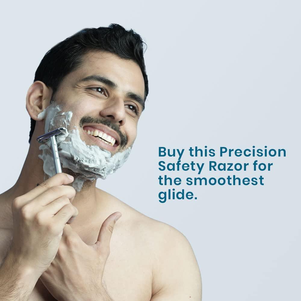 Bombay Shaving Company Bombay Shaving Company Silver Precision Safety Razor For Men | Gift Set For Men | Shaving Razor For Men | Gifts For Men | Double Edge Safety Razor with Premium Metal handle