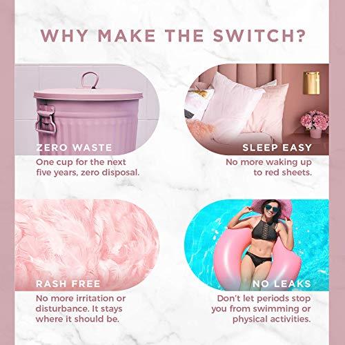 PEESAFE Pee Safe Menstrual Cup Medium + Large | Odour & Rash Free | Leakage Proof | Infection Free | Made With Medical Grade Silicone | Reusable Cups