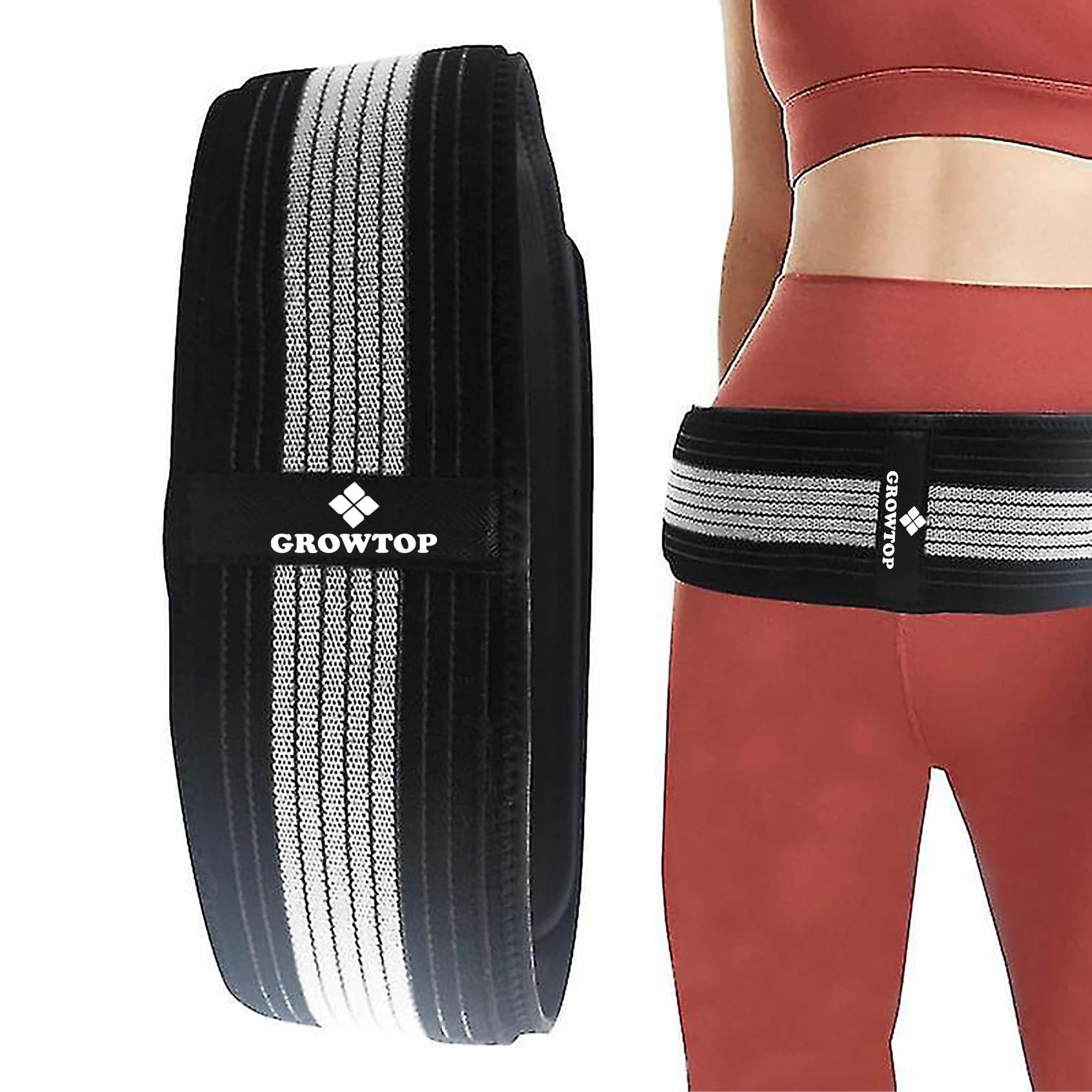 GROWTOP GROWTOP Sacroiliac SI Joint Hip Belt - Lower Back Support Brace for Men and Women - Hip Braces for Hip Pain - Pelvic Support Belt - Trochanter Belt